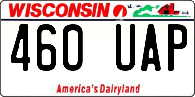 WI license plate 460UAP