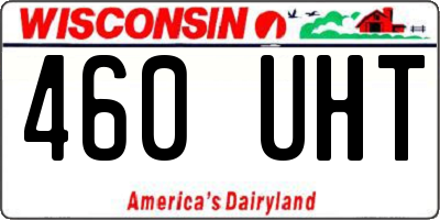 WI license plate 460UHT