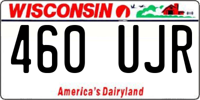 WI license plate 460UJR