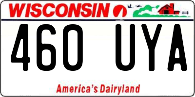 WI license plate 460UYA