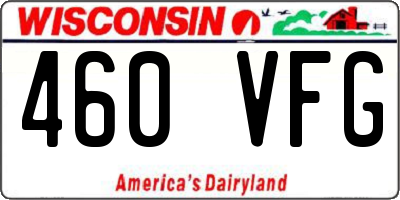 WI license plate 460VFG
