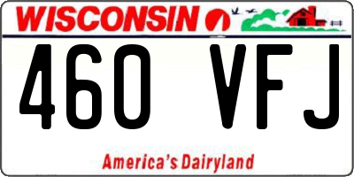 WI license plate 460VFJ