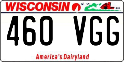 WI license plate 460VGG