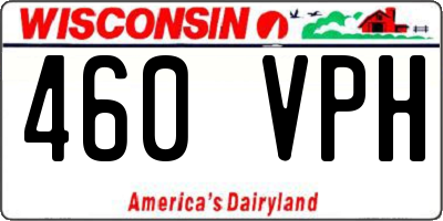 WI license plate 460VPH