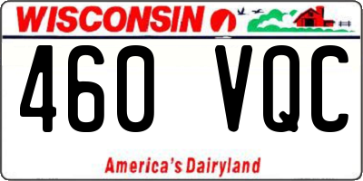 WI license plate 460VQC