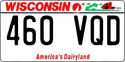 WI license plate 460VQD