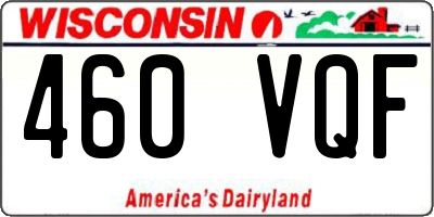 WI license plate 460VQF