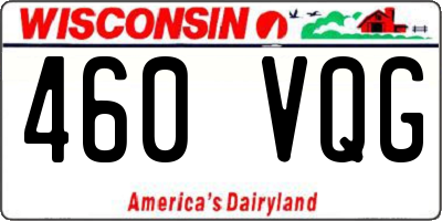 WI license plate 460VQG