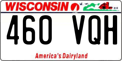 WI license plate 460VQH