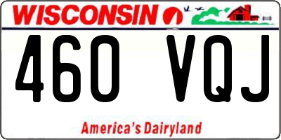 WI license plate 460VQJ