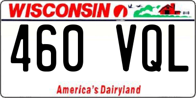 WI license plate 460VQL