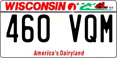 WI license plate 460VQM