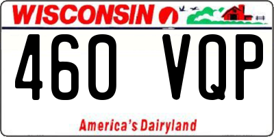 WI license plate 460VQP