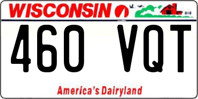 WI license plate 460VQT