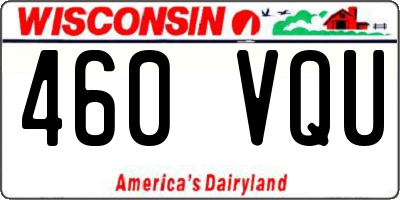 WI license plate 460VQU