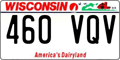 WI license plate 460VQV
