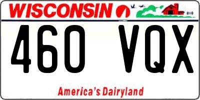WI license plate 460VQX