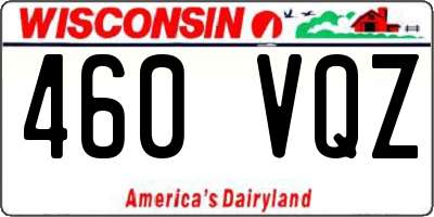WI license plate 460VQZ