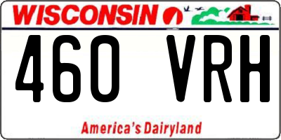 WI license plate 460VRH