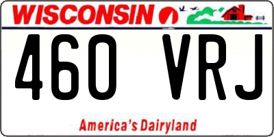 WI license plate 460VRJ