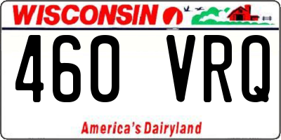 WI license plate 460VRQ