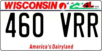 WI license plate 460VRR