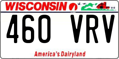 WI license plate 460VRV