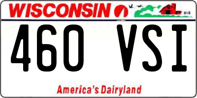WI license plate 460VSI