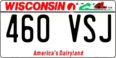 WI license plate 460VSJ