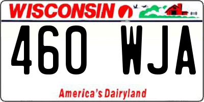 WI license plate 460WJA