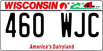 WI license plate 460WJC