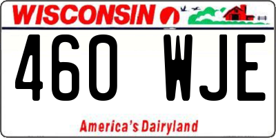 WI license plate 460WJE