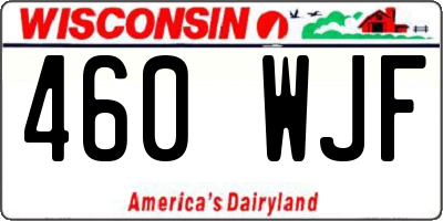 WI license plate 460WJF