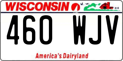 WI license plate 460WJV