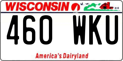 WI license plate 460WKU
