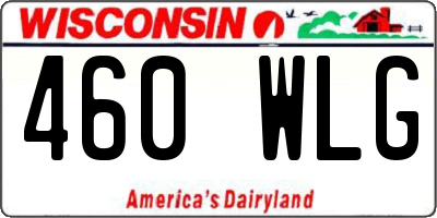 WI license plate 460WLG