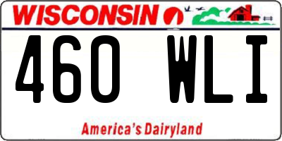 WI license plate 460WLI