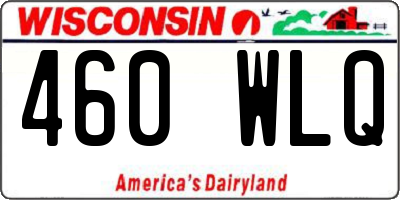WI license plate 460WLQ