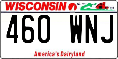 WI license plate 460WNJ