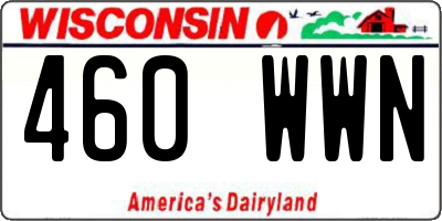 WI license plate 460WWN