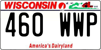 WI license plate 460WWP