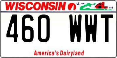 WI license plate 460WWT