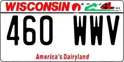WI license plate 460WWV