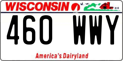 WI license plate 460WWY