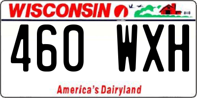 WI license plate 460WXH