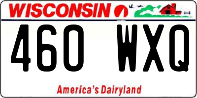 WI license plate 460WXQ