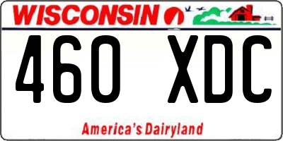 WI license plate 460XDC