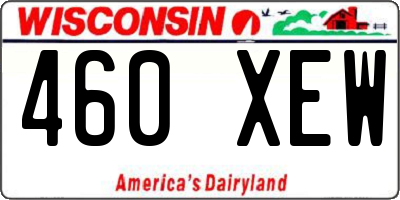 WI license plate 460XEW