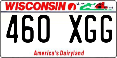 WI license plate 460XGG