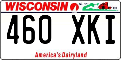 WI license plate 460XKI